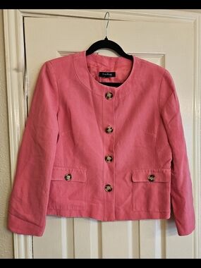 Evan Picone Women's Pink Button-Front Jacket